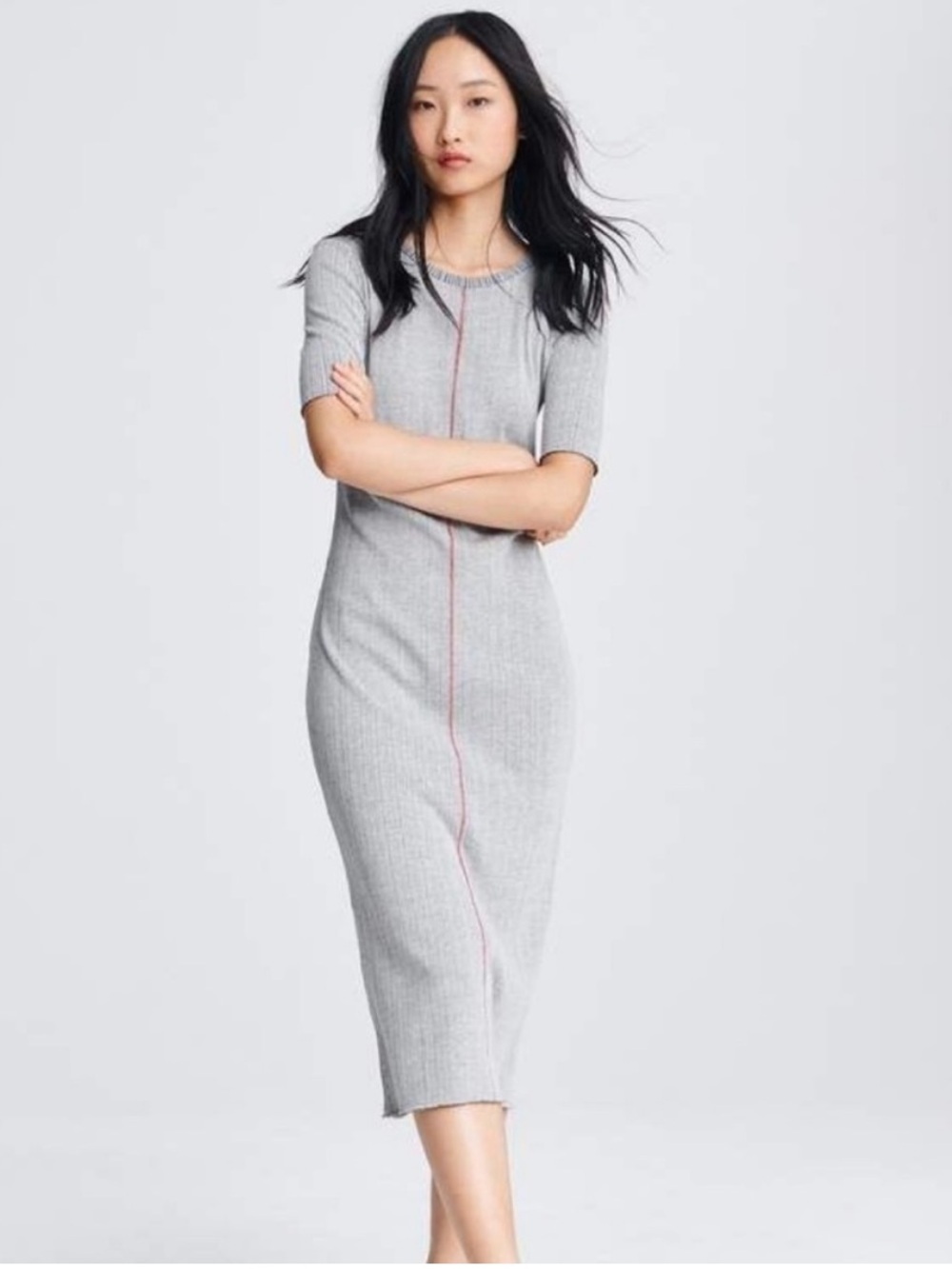 RAG & BONE Ribbed Midi Dress Size Medium